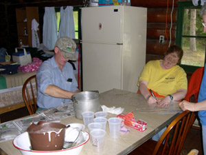 David and Janette packing fish