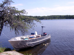 Boat tied up